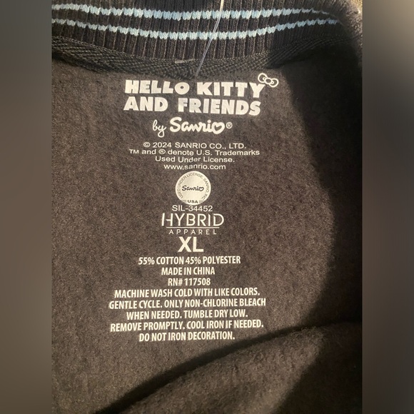 NWT Halloween Hello Kitty Friends Sanrio sweatshirt fleece ghost Keroppi 🐸 👻 - Picture 4 of 12